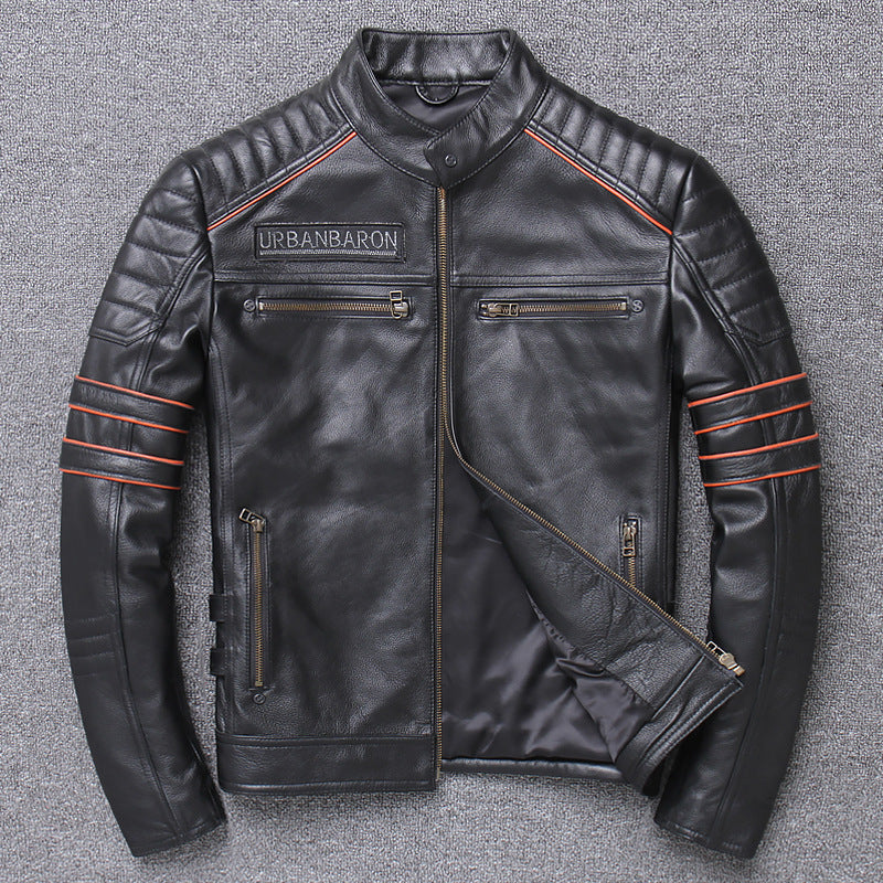 Harley Genuine Leather Clothes Men's Motorcycle Riding Motorcycle Clothing Slim Fit